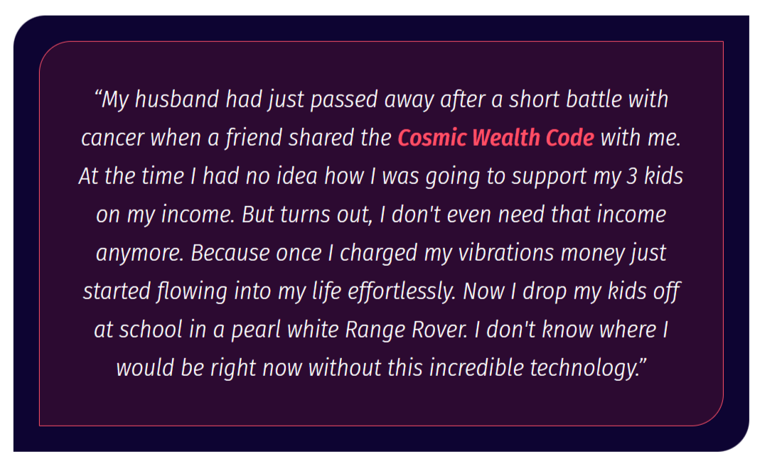 Cosmic Wealth Code Customer Reviews